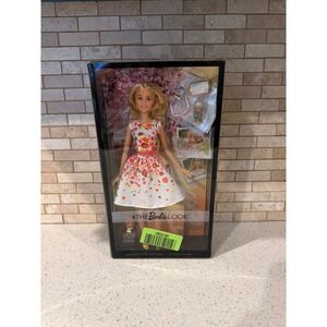 The Barbie Look Floral Dress Doll #DVP55 Black Label, Mattel 2016 - HTF New